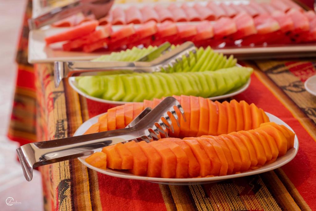 Opciones del desayuno buffet